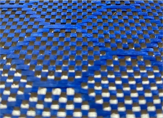 3K 210g/sqm Jacquard Carbon Fiber Fabric Blue Kevlar Fabric